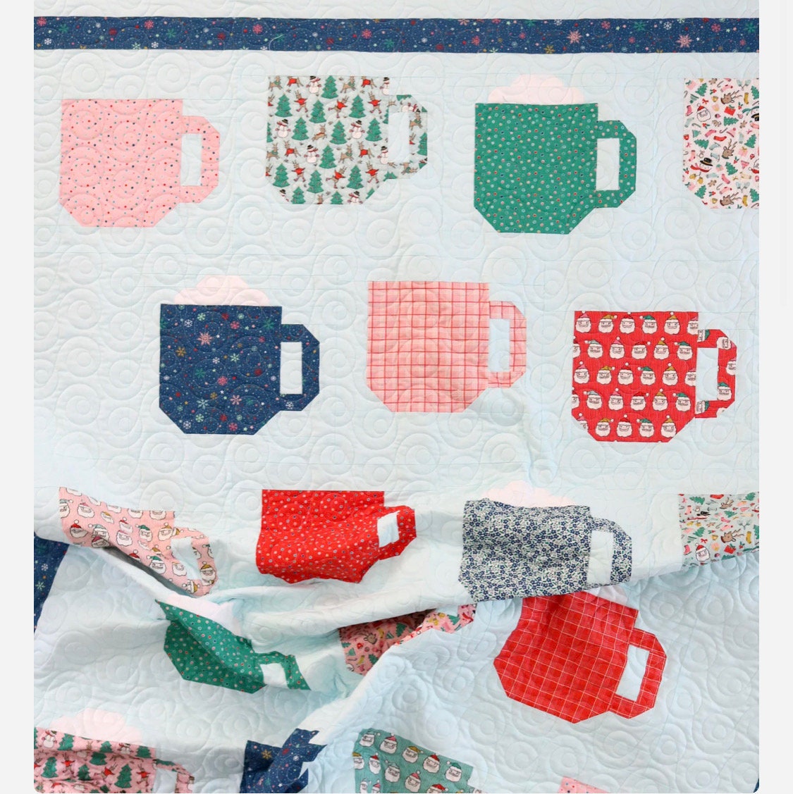 A Bright Corner Mod Mugs Quilt Pattern (4 Size Variations Per Pattern)