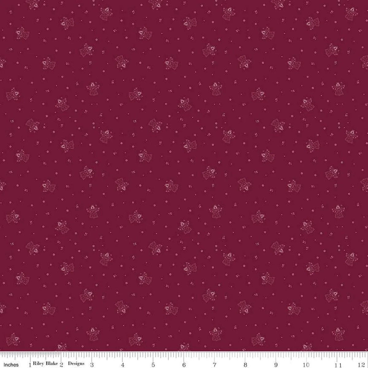 LAST BOLT! Riley Blake Silent Night Fabric Collection Choir of Angels on Berry