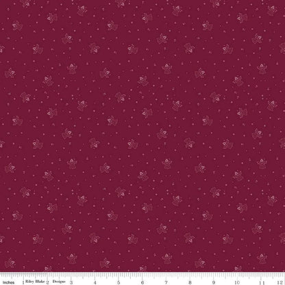 LAST BOLT! Riley Blake Silent Night Fabric Collection Choir of Angels on Berry