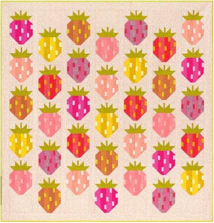 LAST RESTOCK! Elizabeth Hartman Berry Season Quilt Kit Featuring Robert Kaufman Fabrics Finished Size: 54"x64" Premium 100% Cotton Fabrics