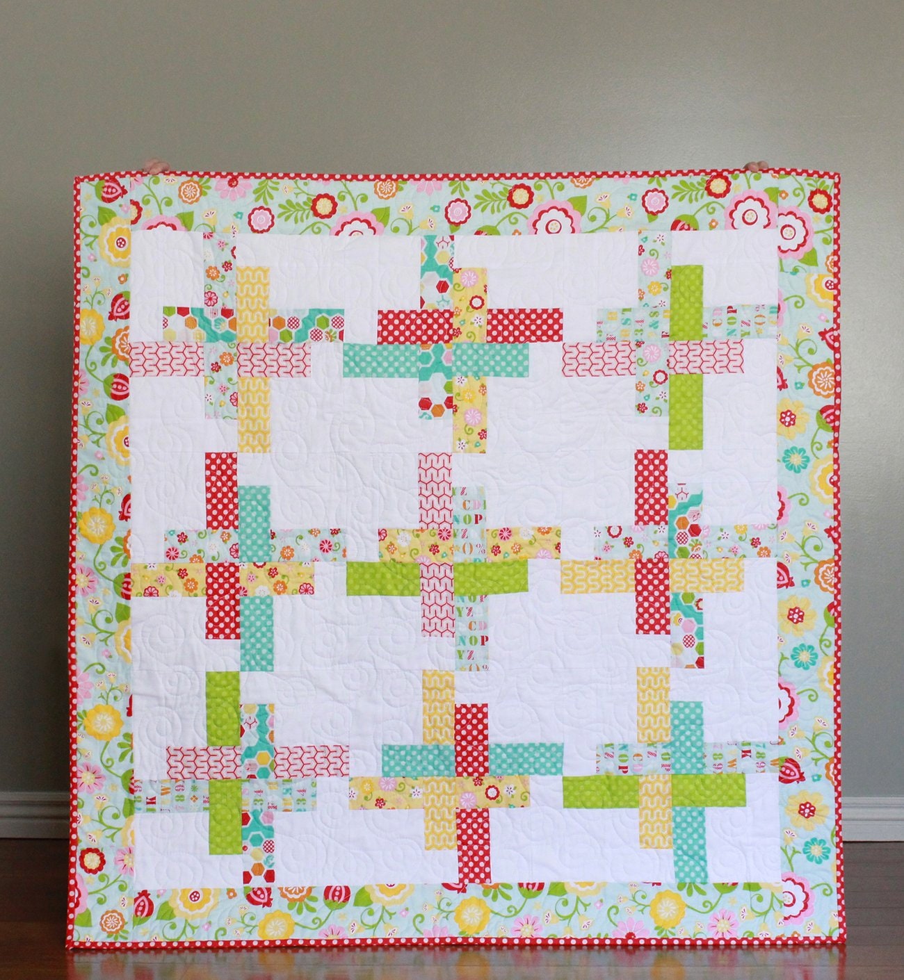 A Bright Corner Hello Washi Quilt Pattern (4 Size Variations Per Pattern)