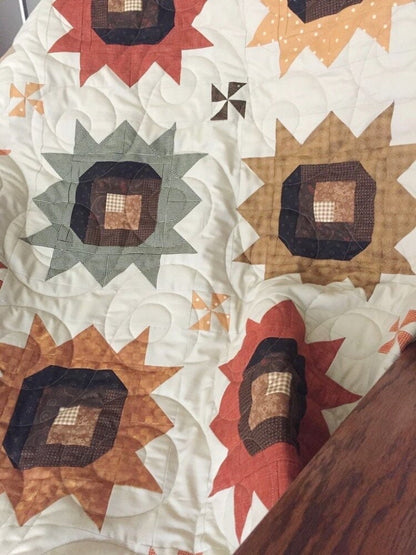 Laugh Yourself Into Stitches Indian Summer Quilt Pattern Finished Size: 51”x63”