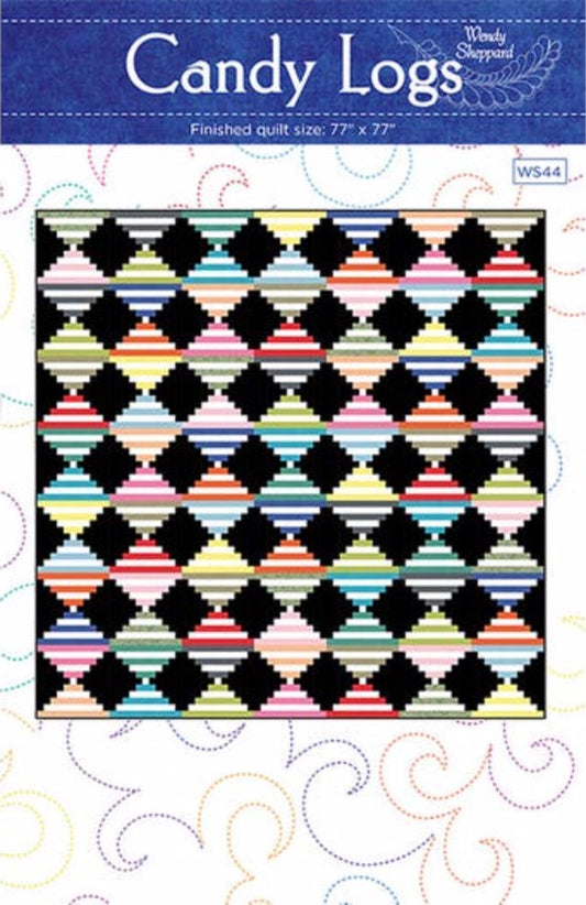 Wendy Sheppard Candy Logs Quilt Pattern Finished Size: 77"x77"