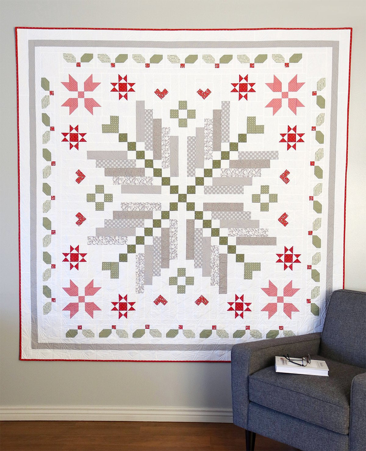 A Bright Corner Winter Magic Quilt Pattern (Finished Size: 78"x78")