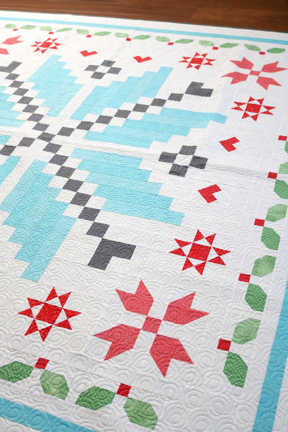 A Bright Corner Winter Magic Quilt Pattern (Finished Size: 78"x78")