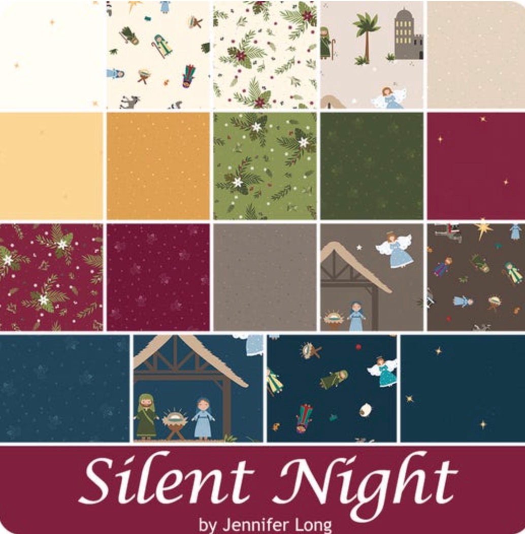 Riley Blake Jennifer Long Silent Night 19 Fat Bundle Premium 100% Cotton Quilt Shop Quality Fabrics