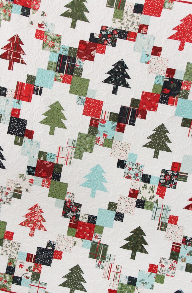 Cluck Cluck Sew Evergreen Quilt Pattern (4 Size Variations Per Pattern)