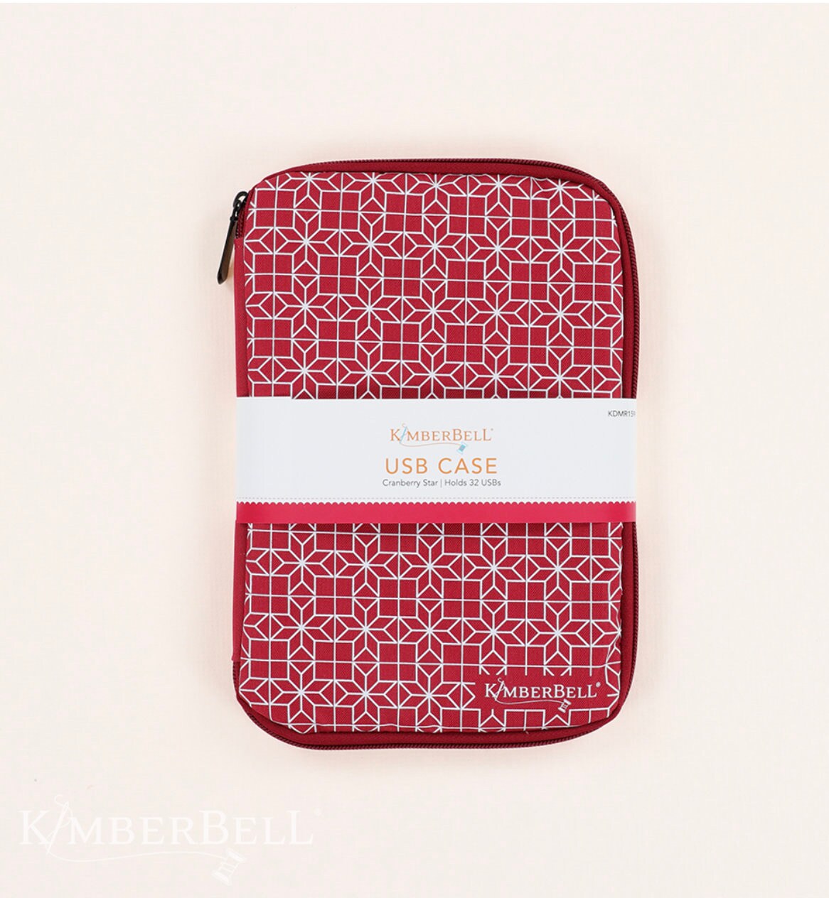 Kimberbell Cranberry Star USB Storage Case (Holds Up to 32 Kimberbell USBs)