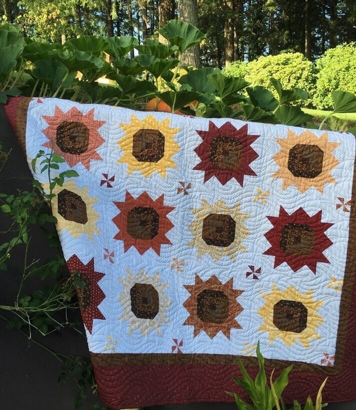 Laugh Yourself Into Stitches Indian Summer Quilt Pattern Finished Size: 51”x63”