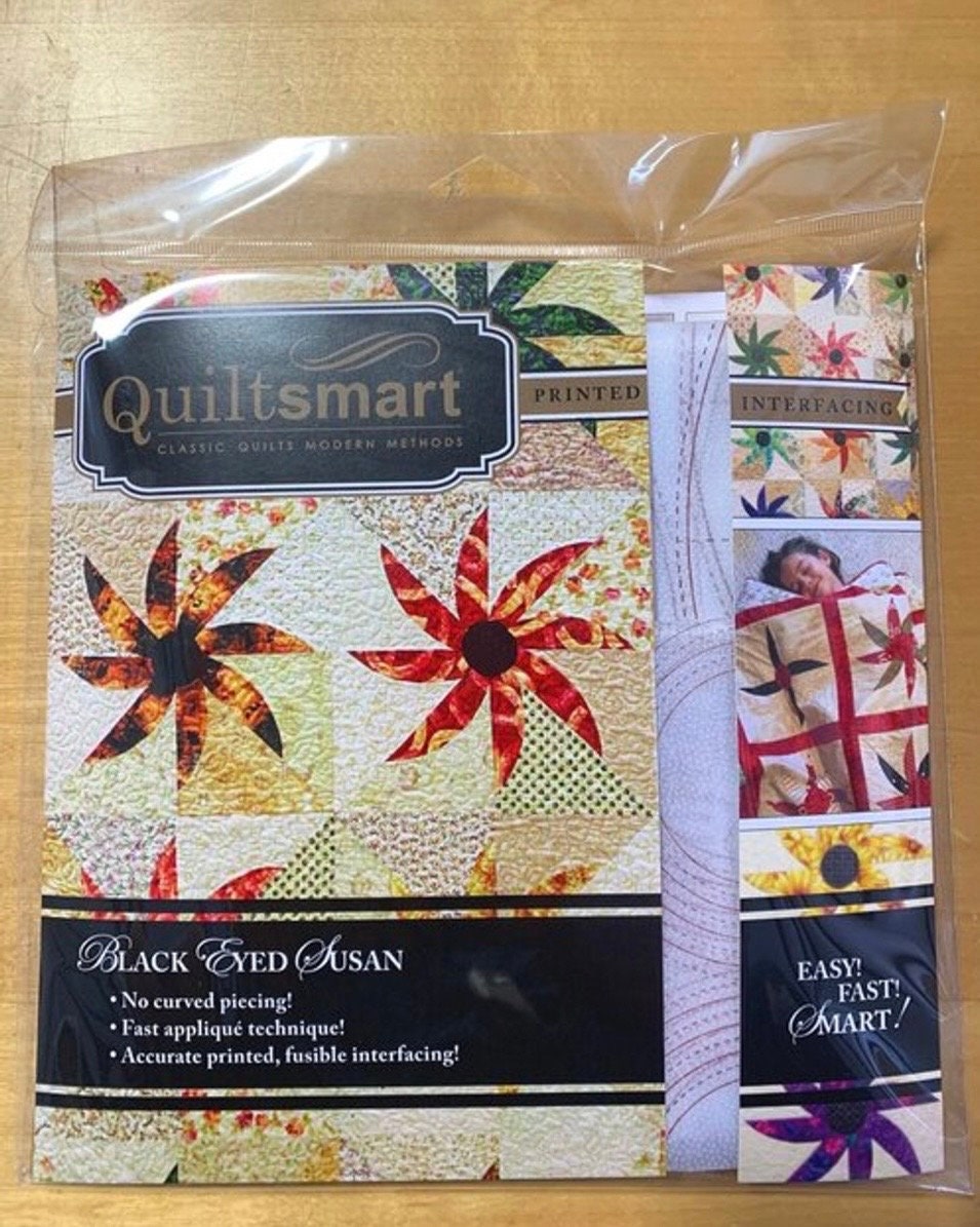 Quiltsmart Black Eyed Susan Quilt Printed Interfacing & Pattern Pack