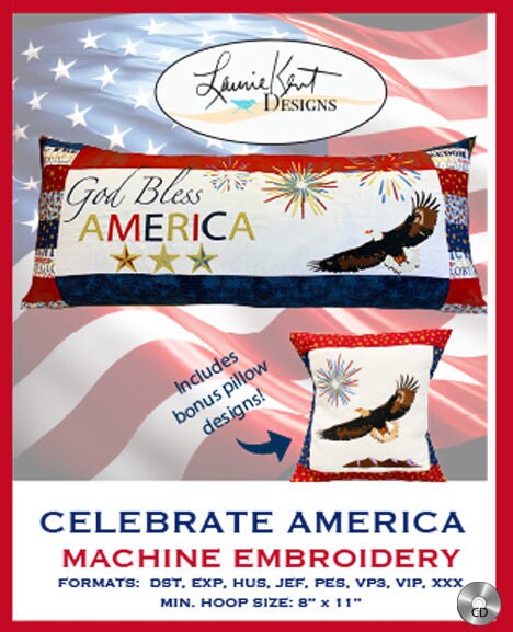 Laurie Kent Designs Celebrate America Machine Embroidery CD