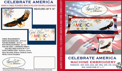 Laurie Kent Designs Celebrate America Machine Embroidery CD