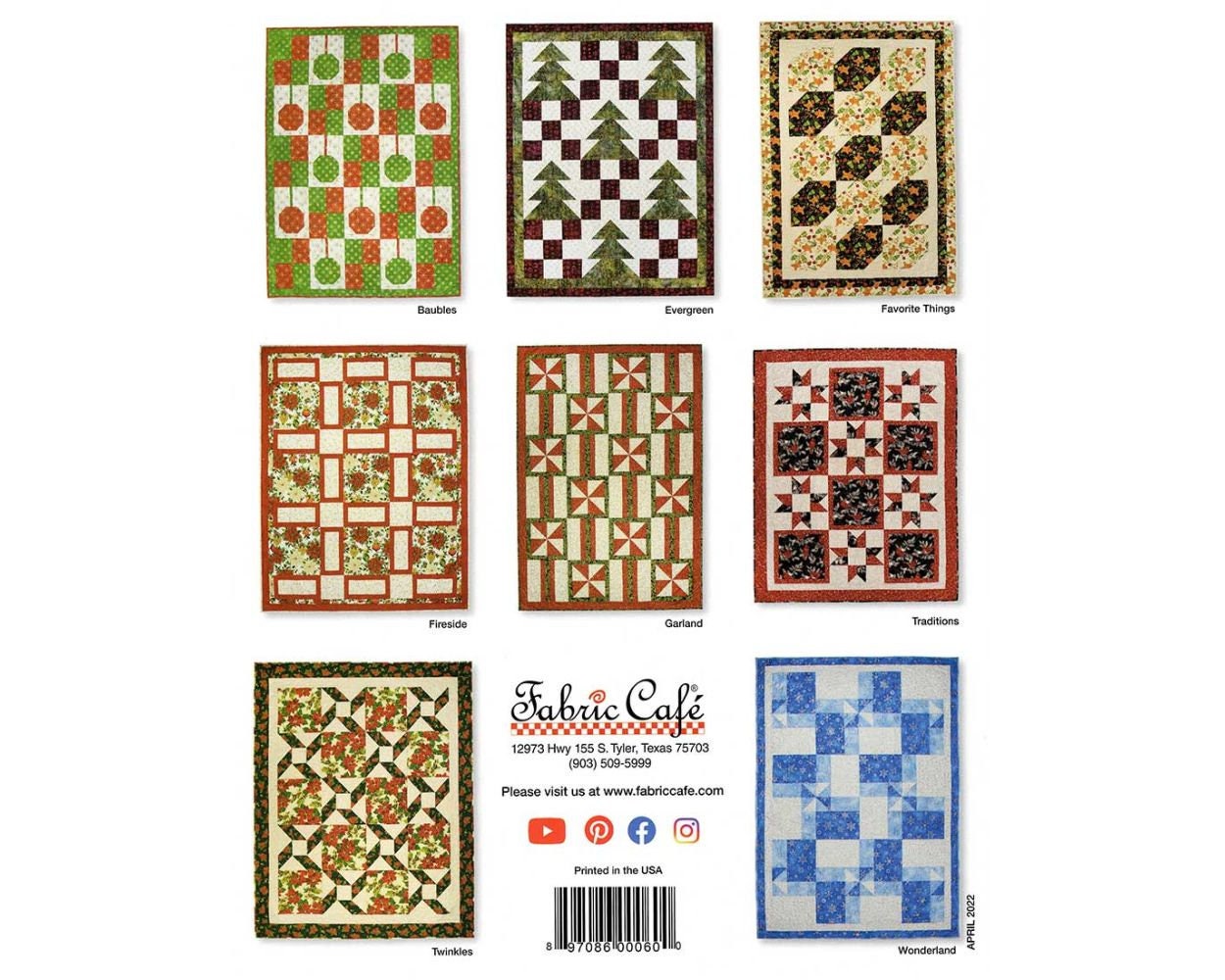 Fabric Cafe - Make it Christmas with 3 Yard Quilts (8 Patterns Per Book)