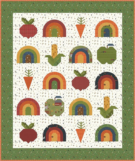 LAST RESTOCK!! Riley Blake Bee Sew Inspired Eat The Rainbow Quilt Kit Featuring Country Life Fabric Collection