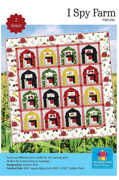 Poor House Quilt Designs I Spy Farm Quilt Pattern (2 Size Variations Per Pattern)