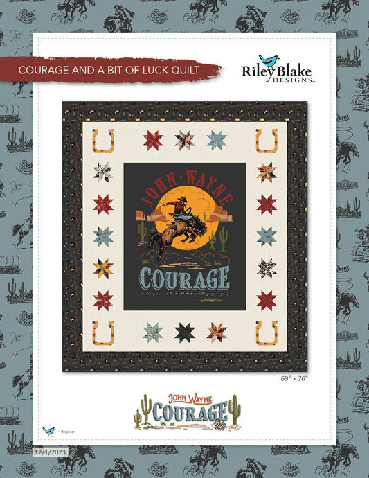 Riley Blake Courage And A Bit Of Luck Quilt Kit Featuring John Wayne Courage Fabric Collection Finished Size: 69"x76"