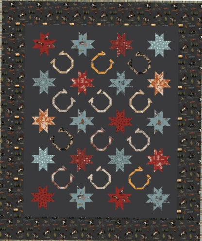 Riley Blake Western Sky Quilt Kit Featuring John Wayne Courage Fabric Collection (Light or Dark Colorway Available) Finished Size: 52"x62"