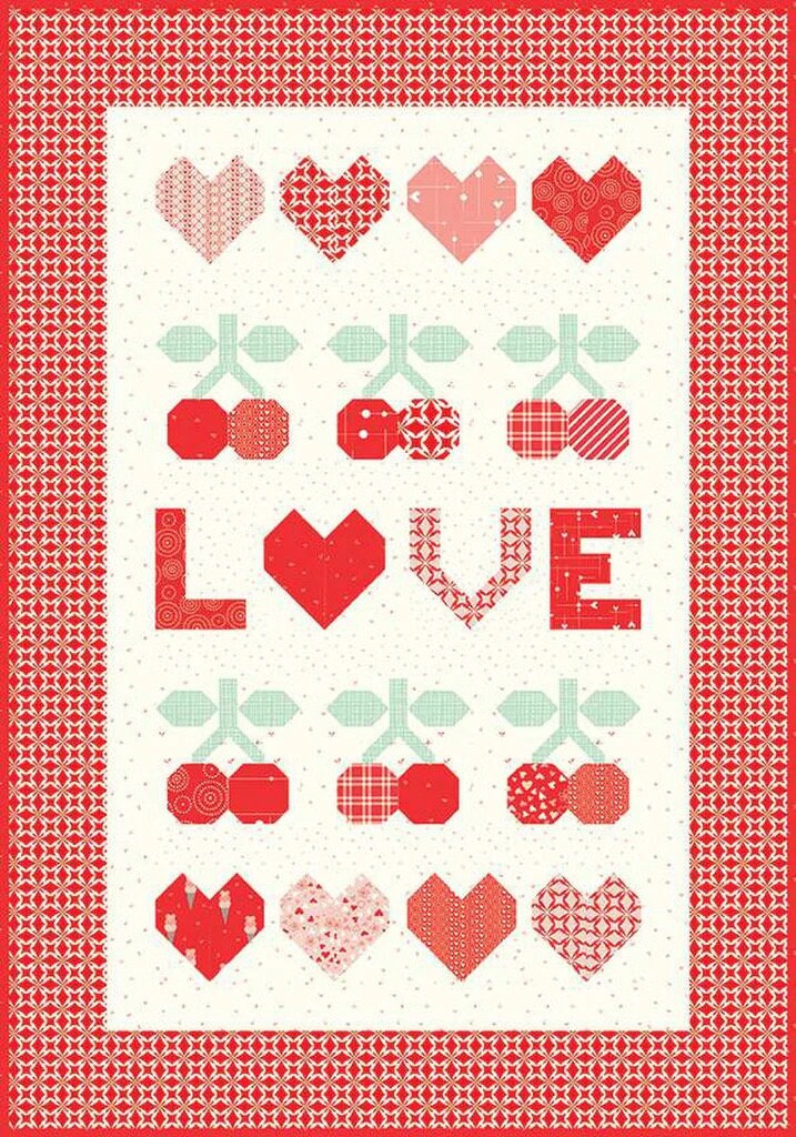 LAST RESTOCK! Riley Blake This Is Love Wall Hanging Quilt Kit Featuring Sandy Gervais I Love Us! Fabric Collection Finished Size: 32"x46"