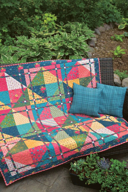 LAST RESTOCK!! Riley Blake Slice & Dice Quilt Kit Featuring Heather Peterson Market Place Fabric Collection Finished Size: 65"x65"