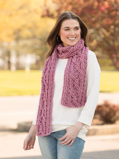 Annie's Crochet Learn-a-Stitch Crochet Scarves (7 Scarf Projects Per Pattern Book)