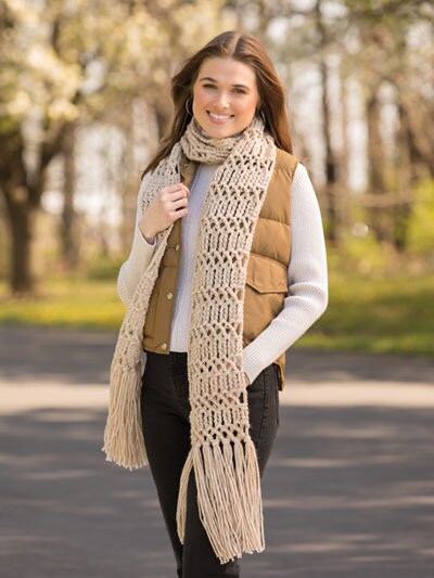 Annie's Crochet Learn-a-Stitch Crochet Scarves (7 Scarf Projects Per Pattern Book)