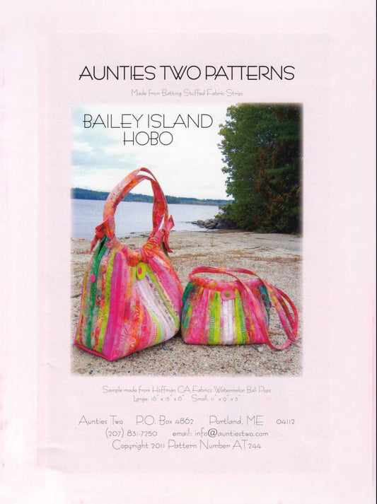 Aunties Two Bailey Island Hobo Bag Pattern