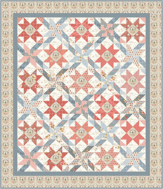 READY TO SHIP!! Riley Blake Shine On Quilt Kit Featuring Lisa Audit Countryside Fabric Collection Finished Size: 74"x86"