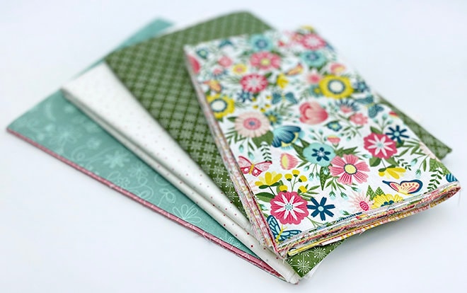 Kimberbell Maywood Studio Petals on Point Quilt Kit Featuring the Vintage Flora Collection Maywood Studios Finished Quilt Size: 55.5"x55.5"