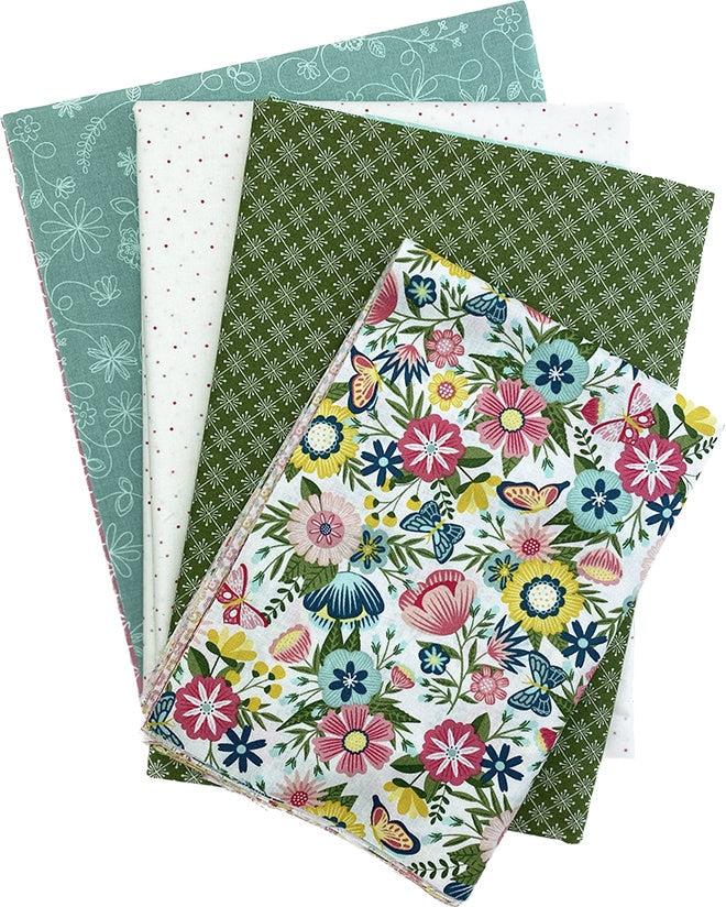 Kimberbell Maywood Studio Petals on Point Quilt Kit Featuring the Vintage Flora Collection Maywood Studios Finished Quilt Size: 55.5"x55.5"