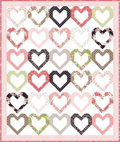 Lella Boutique Open Heart Quilt Pattern Finished Size: 67.5"x79.5"