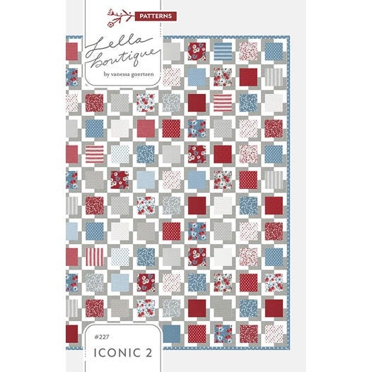 Lella Boutique Iconic 2 Quilt Pattern Finished Size: 66.5" x 72.5"