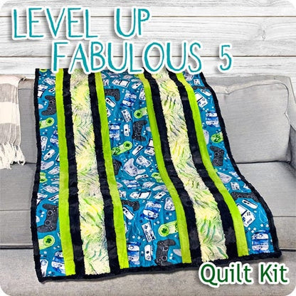 Level Up Fabulous 5 Quilt Kit Featuring Cuddle by Shannon Fabrics finished size 38x58