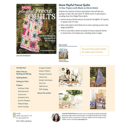 More Playful Precut Quilts by Amanda Niederhauser Quilt Pattern Book (15 New Projects with Blocks to Mix and Match)