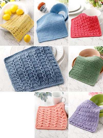 Annie's Crochet Learn to Crochet Gansey Dishcloths (8 Projects Per Pattern Book)