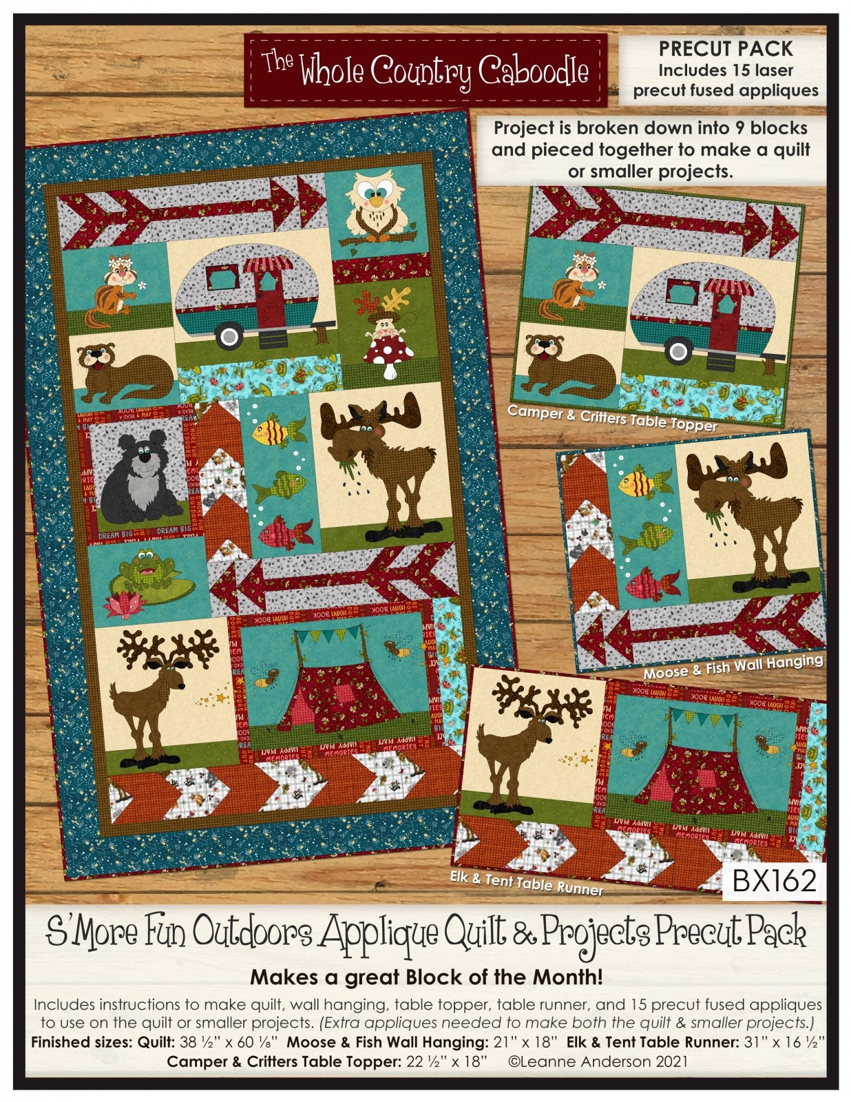 The Whole Country Caboodle S'More Fun Outdoors Applique Quilt and Projects Precut Pack