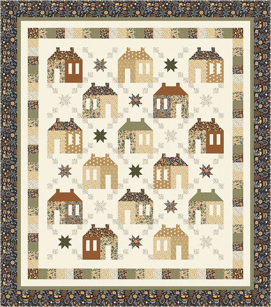 Riley Blake Maisons De Patchwork Quilt Kit Featuring Riley Blake The Old Garden Fabric Collection Finished Size: 76"x86"