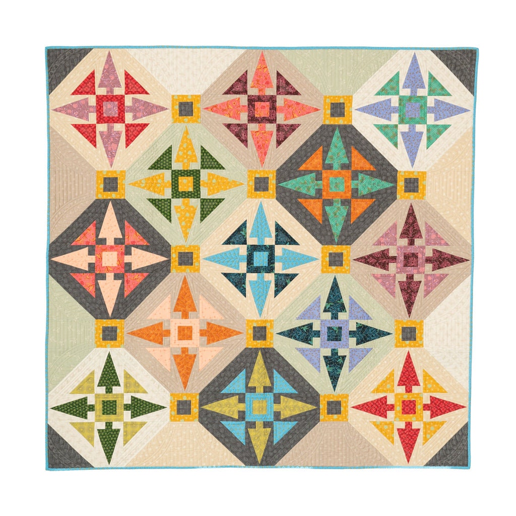 Sew Kind of Wonderful Compass Quilt Pattern Finished Size: 59”x59”