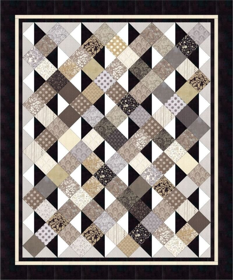 Pleasant Valley Creations Simply Serene Quilt Pattern (4 Size Variations Per Pattern)