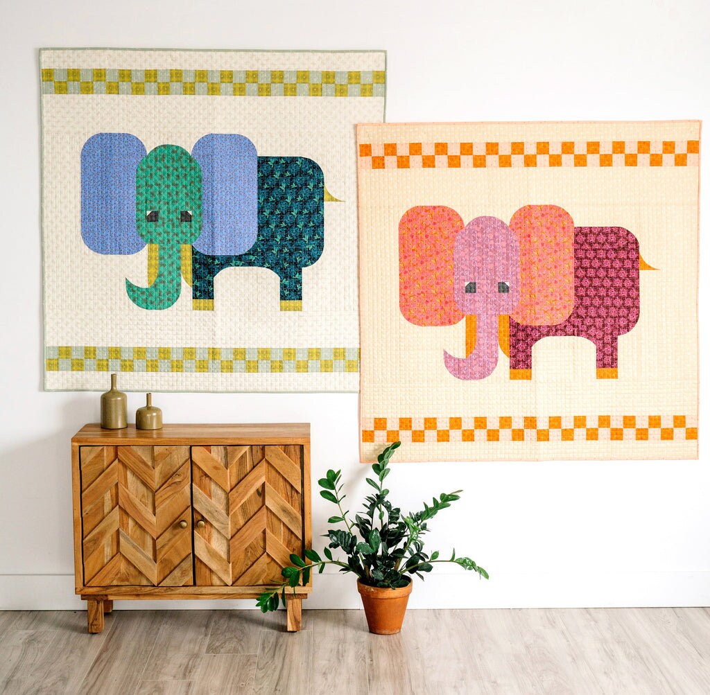 Sew Kind of Wonderful Tusker Quilt Pattern Finished Size: 54"x54"