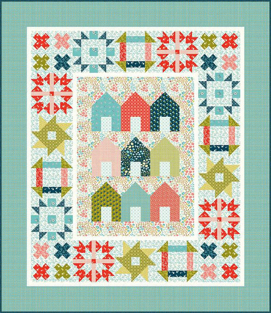 Riley Blake To Each Their Home Quilt Kit Featuring Sandy Gervais Feed My Soul Fabric Collection Finished Size: 64"x74"