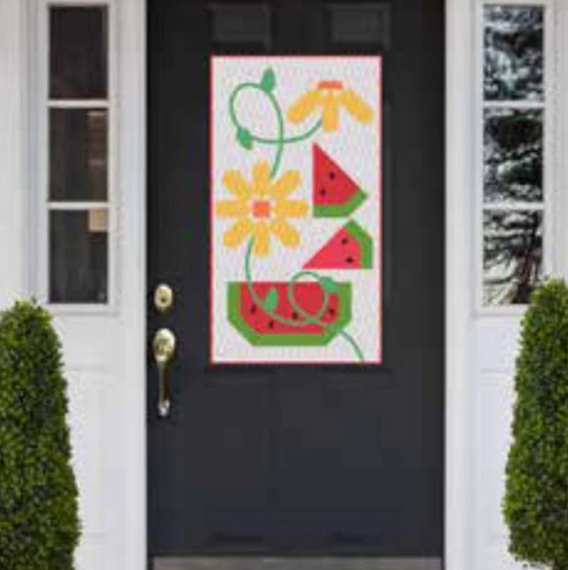 READY TO SHIP!! Riley Blake Door Banner of the Month May One in a Melon Door Banner Kit (Finished Size 20"x36")