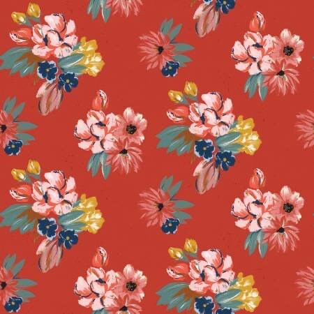 LAST BOLT!! Riley Blake Wild Rose Fabric Collection Wild Rose on Floral Red Premium 100% Cotton Quilt Shop Quality Fabrics