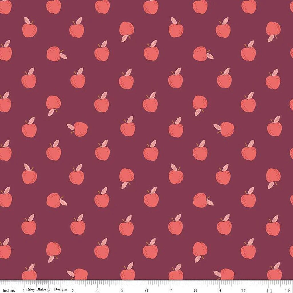 Riley Blake Sweetbriar Fabric Collection Apples on Wine Premium 100% Cotton Quilt Shop Quality Fabrics