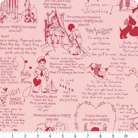 Riley Blake All My Heart Fabric Collection All Your Heart on Pink Premium 100% Cotton Quilt Shop Quality Fabrics