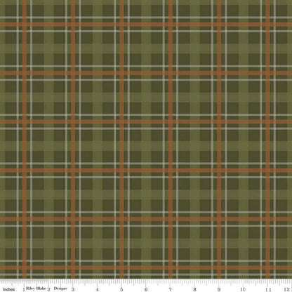 Riley Blake Cretaceous Fabric Collection Cretaceous Plaid on Hunter Premium 100% Cotton