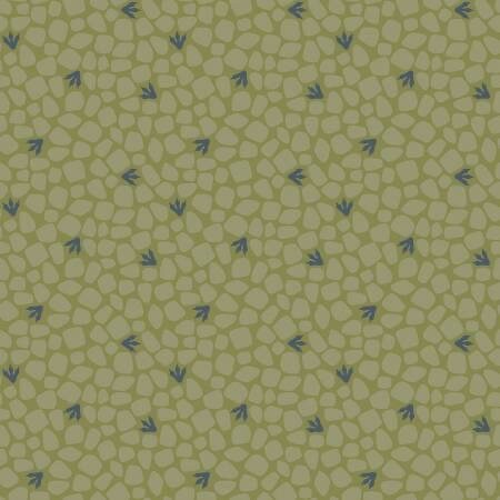 LAST BOLT! Riley Blake Cretaceous Fabric Collection Cretaceous Pebbles on Basil Premium 100% Cotton