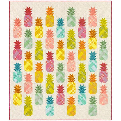 Elizabeth Hartman Pineapple Farm Quilt Kit Featuring Robert Kaufman Kitchen Window Wovens Fabrics Finished Size: 74"x72"