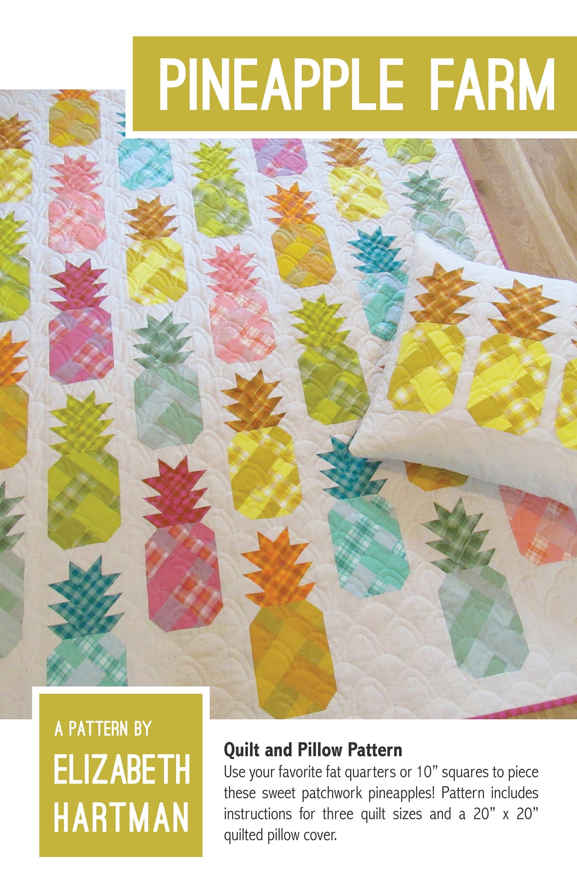 Elizabeth Hartman Pineapple Farm Quilt Kit Featuring Robert Kaufman Kitchen Window Wovens Fabrics Finished Size: 74"x72"