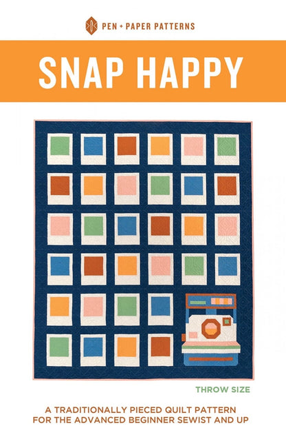 Pen + Paper Patterns Snap Happy Quilt Pattern - 2 Size Variations Per Pattern (Optional Fineline Glue Tip Sets)