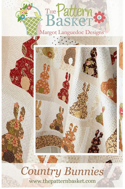 The Pattern Basket Country Bunnies Quilt Pattern Finished Size: 59"x74"